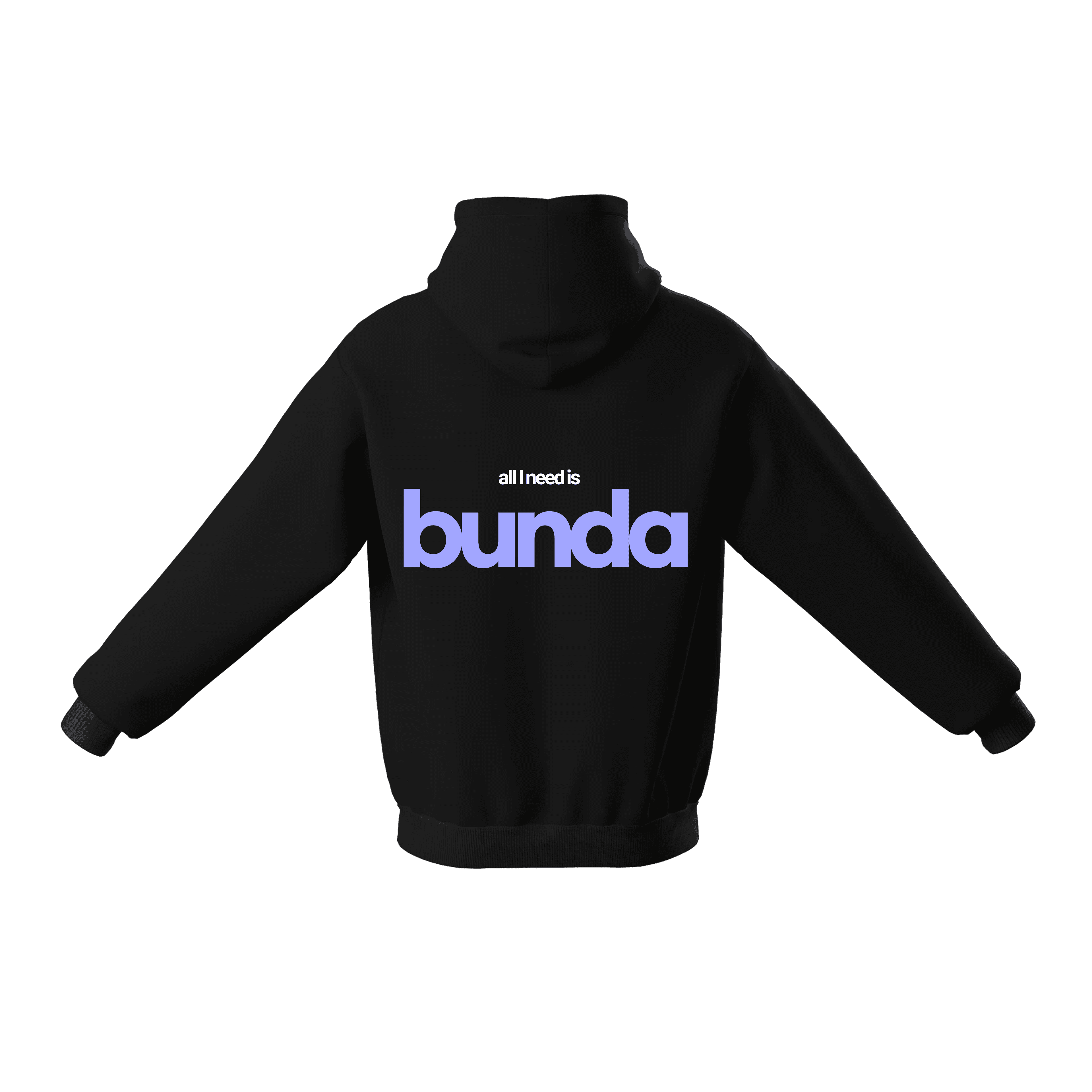 Oversized All I Need Blue Hoodie